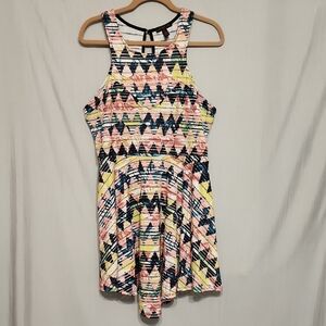 Material Girl Geometric Pattern Dress